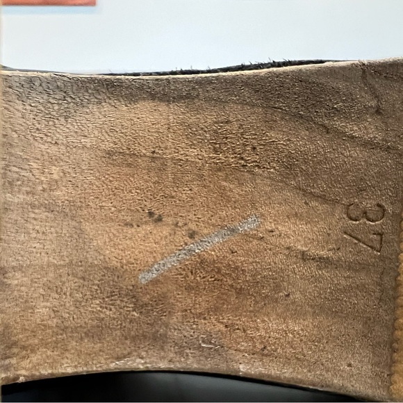 No. 6 Shearling Clog Boot High Heel in Black Suede Size 37 - Picture 7 of 7